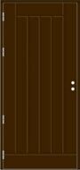 Входная дверь Thermo KASKI (Финляндия) UO1 коричневая